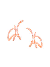 Yellow Chimes rose gold stud earrings - premium wedding jewelry